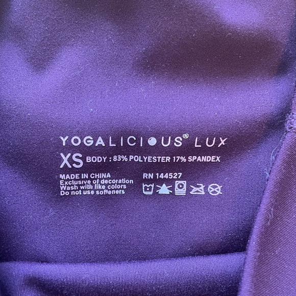 Yogalicious Purple High Waist Biker Shorts XS - Picture 2 of 2
